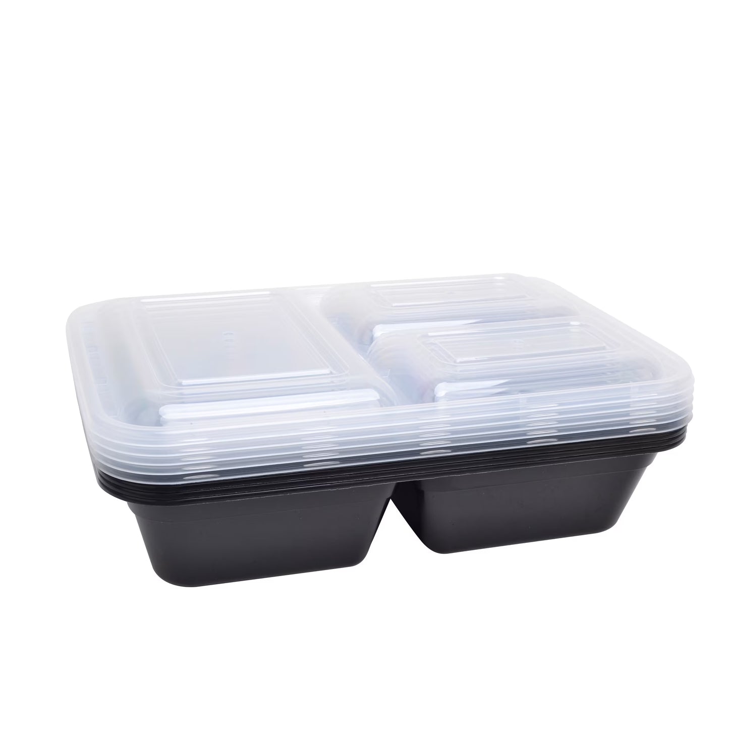 Mainstays 5-Pack 3-Compartment Meal Prep Containers with Lids – BPA-Free, Leak-Resistant & Microwave Safe