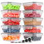 GPED 20-Piece Airtight Food Storage Container Set with Lids – Stackable BPA-Free Meal Prep & Lunch Boxes (Freezer & Microwave Safe)