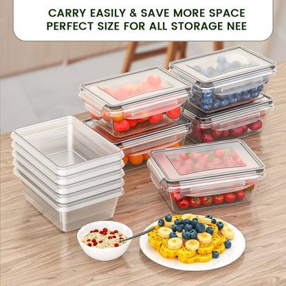 GPED 20-Piece Airtight Food Storage Container Set with Lids – Stackable BPA-Free Meal Prep & Lunch Boxes (Freezer & Microwave Safe)