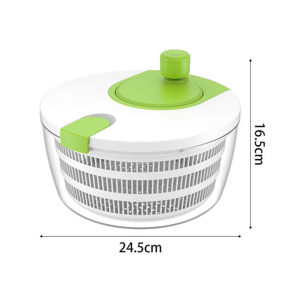 Mainstays 4-Quart Salad Spinner Vegetable Dryer – BPA-Free with Easy-Rotate Handle (Green Glaze)