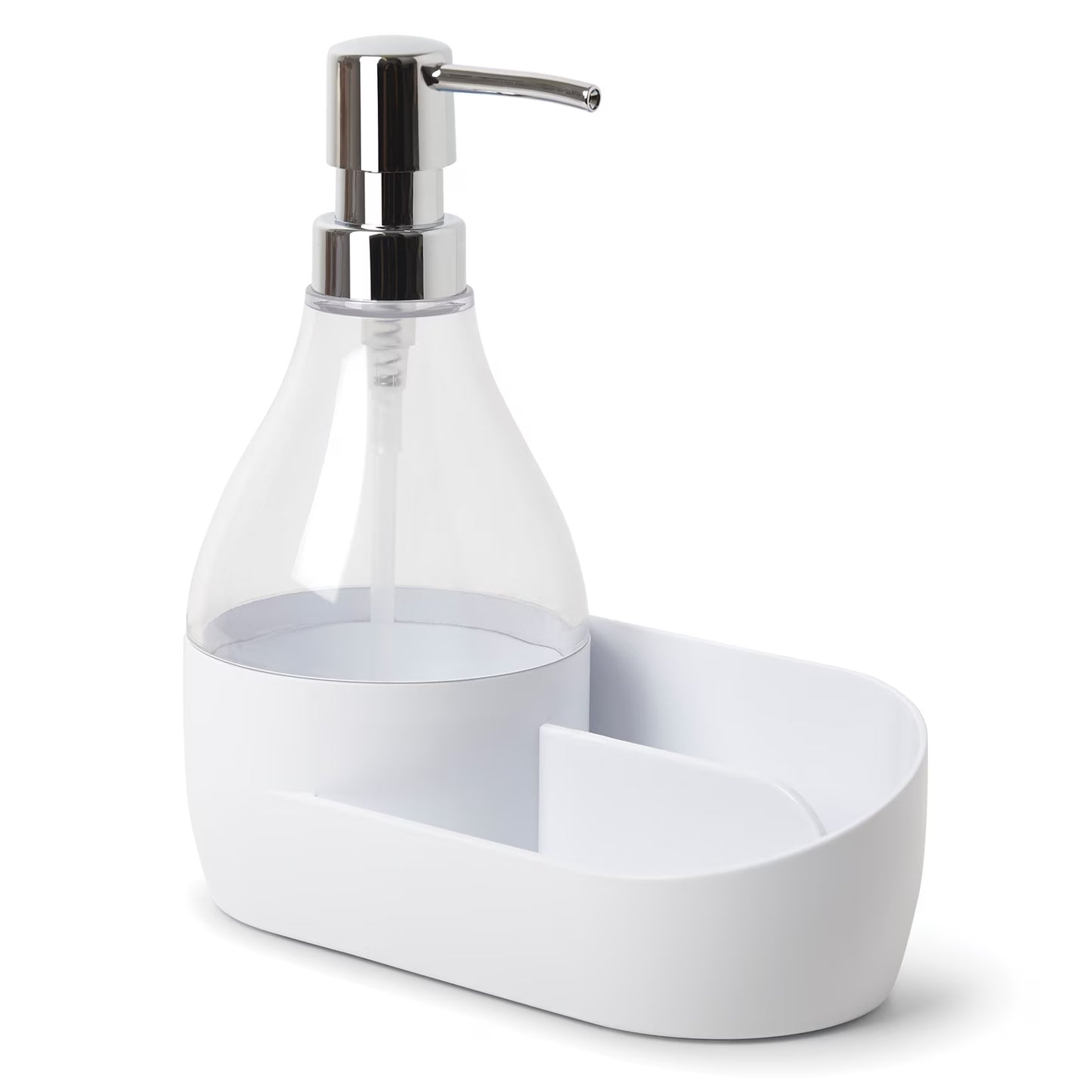 Mainstays Soap Pump & Sponge Holder with Built-In Caddy – 17.1 oz (508 ml) Kitchen Soap Dispenser