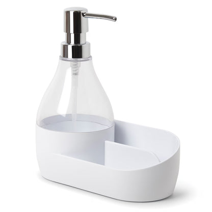 Mainstays Soap Pump & Sponge Holder with Built-In Caddy – 17.1 oz (508 ml) Kitchen Soap Dispenser