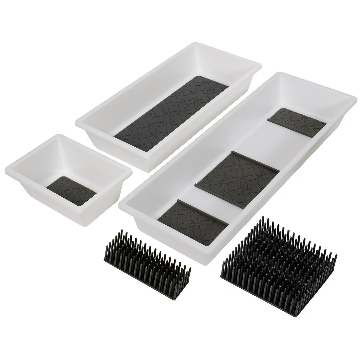 Mainstays Non-Skid Plastic Drawer Organizer Tray – Multi-Purpose Storage for Kitchen, Desk & Bathroom Drawers