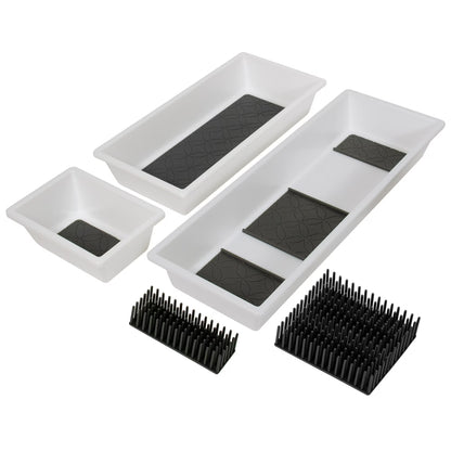 Mainstays Non-Skid Plastic Drawer Organizer Tray – Multi-Purpose Storage for Kitchen, Desk & Bathroom Drawers