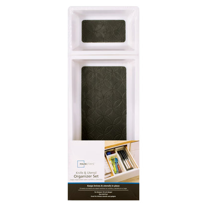 Mainstays Non-Skid Plastic Drawer Organizer Tray – Multi-Purpose Storage for Kitchen, Desk & Bathroom Drawers